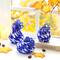 Glitzhome&#xAE; Blue and White Glass Pumpkin &#x26; Gourd Set